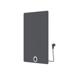 70x50 cm - Elektrisches Vertikal-Flachpaneel - Matt Anthrazit / Betongrau - 300 Watt