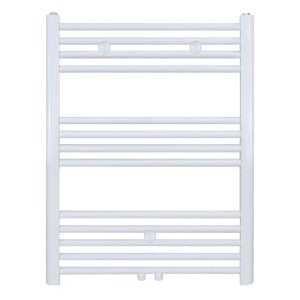 80x60 cm - 550 Watt - Ecorad Badheizkörper - Weiß (RAL9016) - Universal-6 Anschlüsse